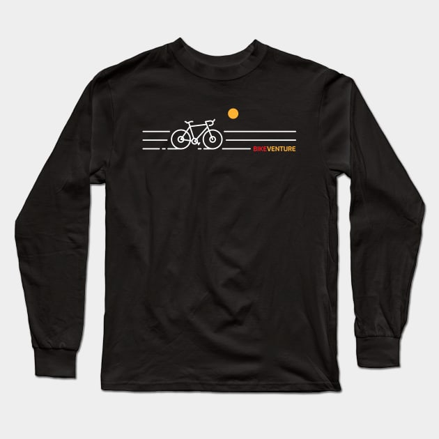 Bikeventure 3 Long Sleeve T-Shirt by VEKTORKITA